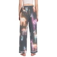 thumbnail image 3 of FORMRS Women's Pajama Pants with Pockets Soft Comfy Loungewear Sleep Bottom, Sizes S-2XL, Neon Llamas Pattern, 3 of 8