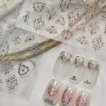 thumbnail image 2 of Chinese Ethnic Style Flowers Pattern Line Luxury National Totems Court Gem Moon Stars Bohemia Nail Art Stickers Manicure Decals, 2 of 10