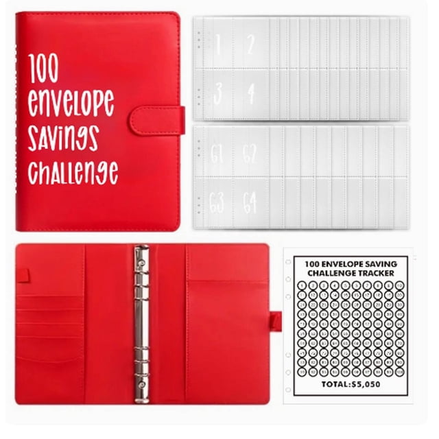 HLONK 101 Envelopes Money Saving Challenge Innovative Engaging Envelope Challenge Binder Simple Easy-to-Follow Savings Challenges Book