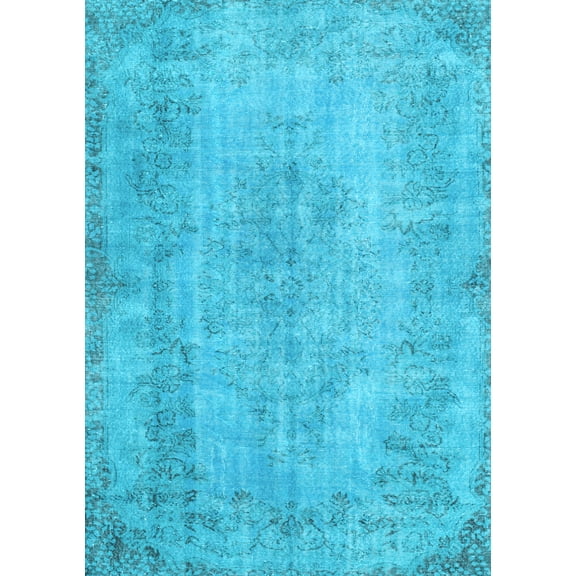 Ahgly Company Indoor Rectangle Persian Light Blue Bohemian Area Rugs, 5' x 7'