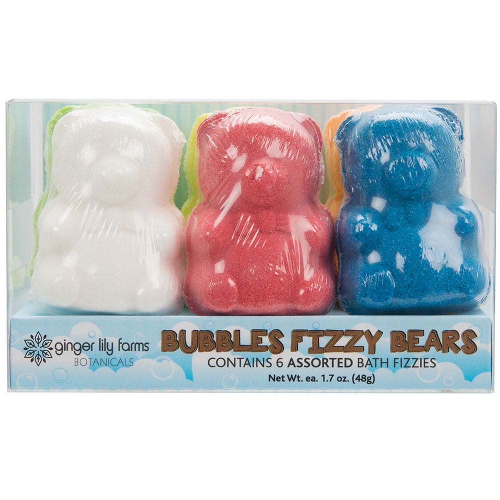 Ginger Lily Farms Bubbles Fizzy Bears Bath Bombs Assorted Scents 6 Ct 1 7 Oz Ea Walmart Com Walmart Com