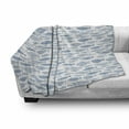 thumbnail image 3 of Fish Soft Flannel Fleece Throw Blanket, Abstract Watercolor Effect Fish Pattern Designed with Dots and Stripes, Cozy Plush for Indoor and Outdoor Use, 70" x 90", Pale Slate Blue White, by Ambesonne, 3 of 6