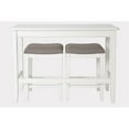 thumbnail image 4 of Bowery Hill Traditional Wood Sofa Table with Two Stools in White, 4 of 5