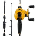 Sougayilang Fishing Rod & Reel Combo, Telescopic Carbon Pole with 7.21 High Speed Baitcaster