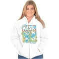 thumbnail image 3 of The Smurfs Cartoon Party Music Zip Hoodie Sweatshirt Women Brisco Brands S, 3 of 5