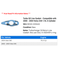thumbnail image 2 of Turbo Oil Line Gasket - Compatible with 2000 - 2004 Volvo S40 1.9L 4-Cylinder 2001 2002 2003, 2 of 2