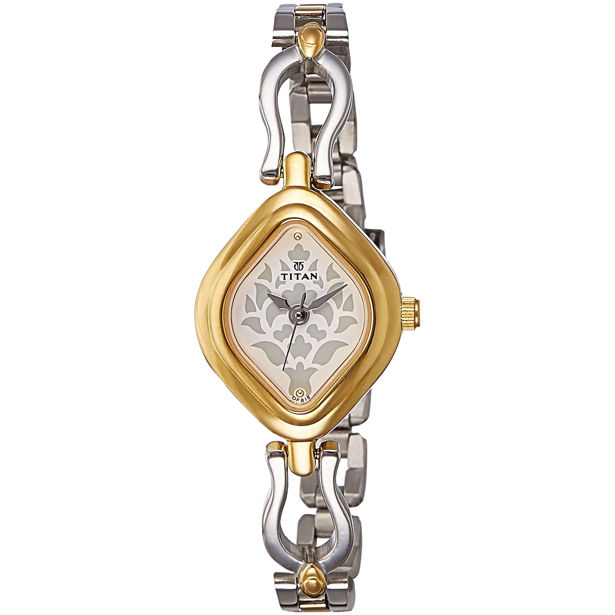Titan Quartz Analog White Dial Stainless Steel Strap Watch for Women-NS2536BM02