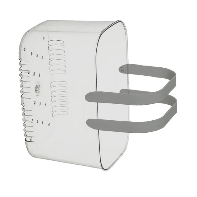Clear Hand Basket Comfortable Handle Ventilation Holes Easy Access Versatile Fruit Storage Basket for Camping Grey