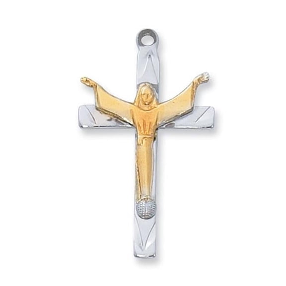 1.31 x 0.74 x 0.7 in. Sterling Silver Risen Crucifix Pendant