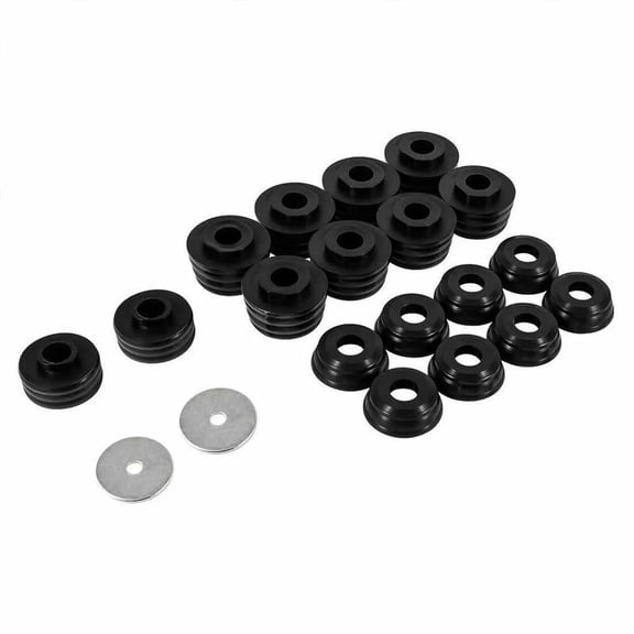 20pcs KF04050BK Body Mount Bushing Kit for Ford F250 F350 Super Duty 1999-2018 2WD 4WD Polyurethane Body Cab Mounts Washers Set