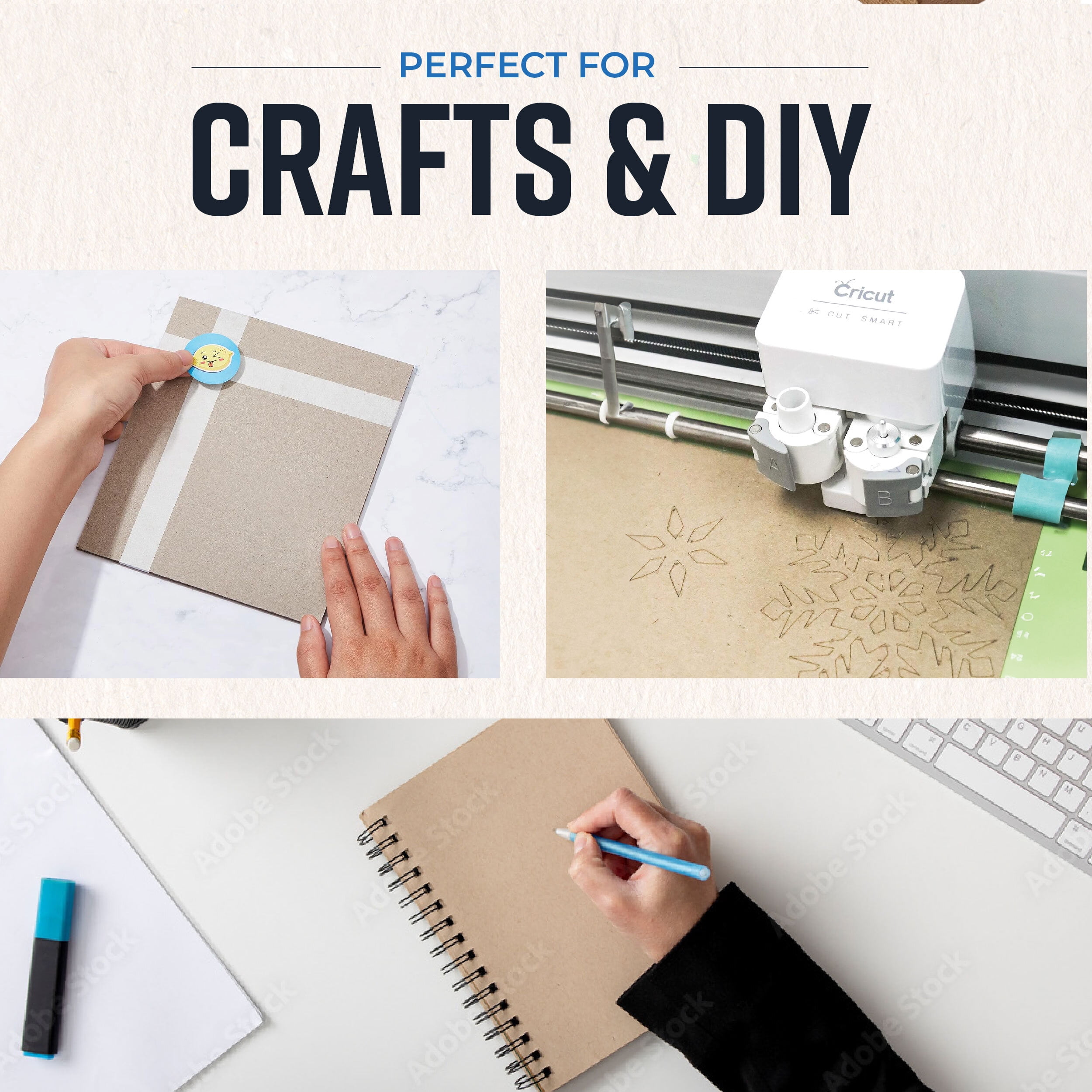 Bryco Goods Chipboard Sheets 8.5" x 11" 22 Point Brown 100 Count