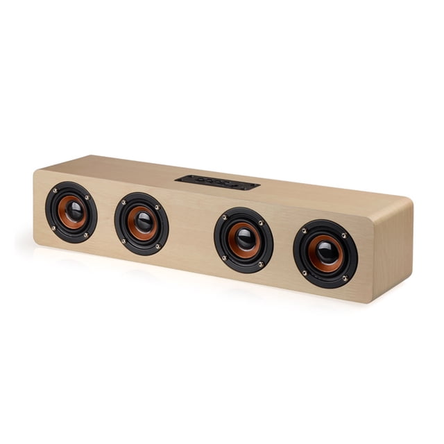 Wooden Wireless Bluetooth Card Speaker Home Computer Mobile Phone TV Au-dio Portable Desktop Overweight Subwoofer ,High Sound
