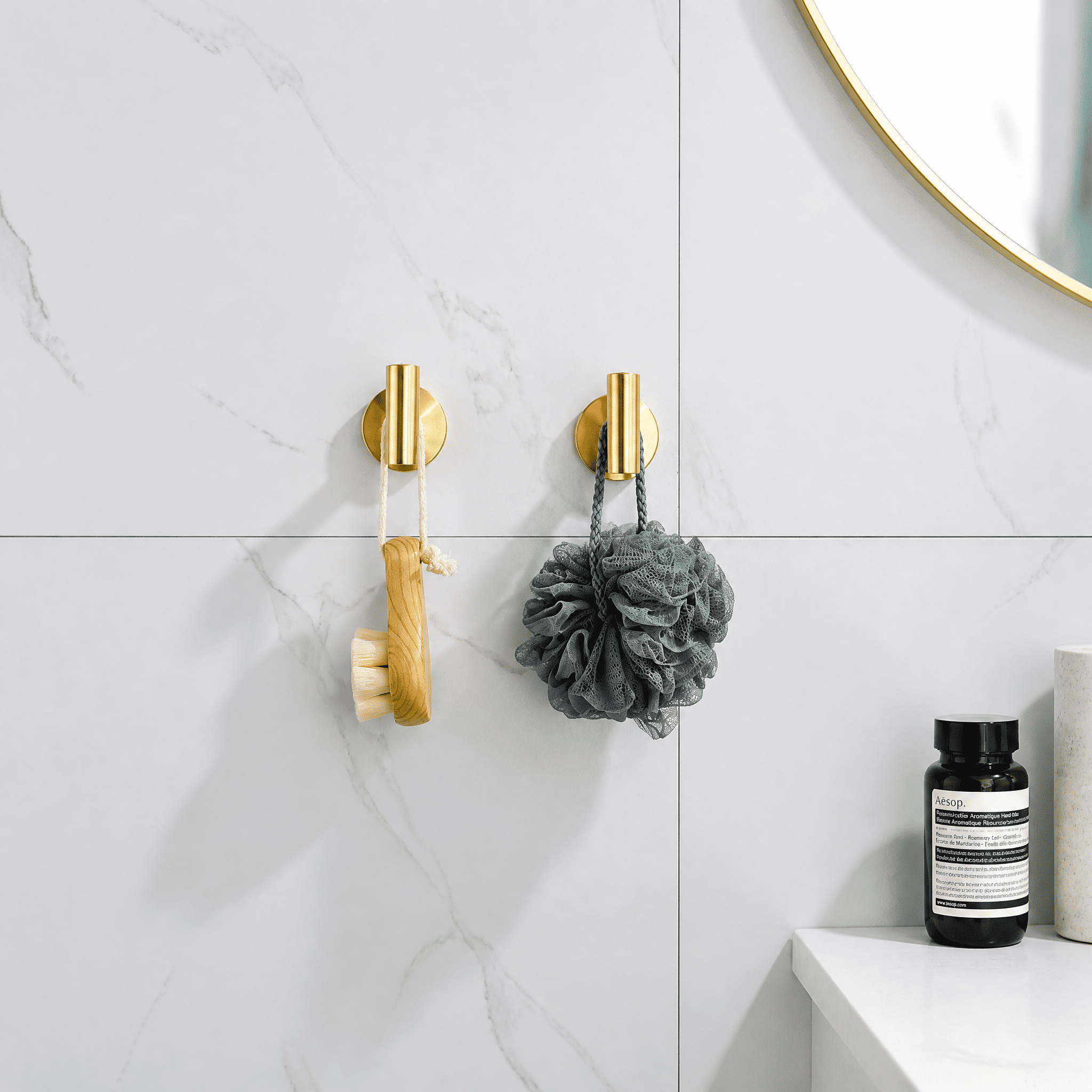 2-Pack Wall-Mounted Stainless Steel Bathroom Towel Hooks/Coat Hooks for Bathroom, Bedroom, Kitchen
