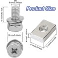 thumbnail image 2 of 15 Set M6x16mm Motorcycle Battery Terminal Screws And Nuts Stainless Steel M6 Bolt Square Nut Kit Motorcycle Battery Screw And Nut For Atv Bike Scoote, 2 of 5