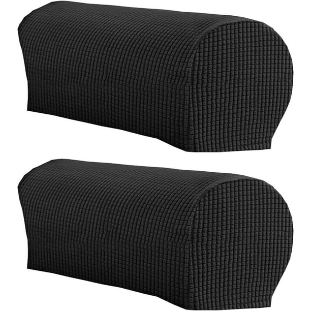 Fundas de reposabrazos suaves y elásticas de felpa, fundas de reposabrazos elásticas para sillas y sofás, fundas para brazos de sofá, fundas protectoras para sillones reclinables, juego de 2