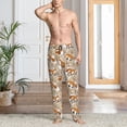 thumbnail image 2 of Pofeuu Autumn Fox with Brown Plants Print Men's Pajama Pants, Soft Lounge Pajama Pants with big pockets for Men Plaid Pj Bottoms-Large, 2 of 6
