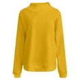 thumbnail image 5 of Fiaer Women Pullover Sweatshirts Oversized Long Sleeve Crew Neck Baggy Solid Color Casual Trendy Pocket Tops for Daily Yellow XL, 5 of 5