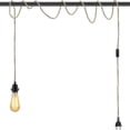 thumbnail image 3 of 2 Pack Pendant Lights With Switch, Hemp Rope With 4.5m Cable, E27 Socket For Hall, Kitchen, Dining Table, Bar (without Bulb), 3 of 4