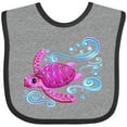 thumbnail image 3 of Inktastic Cute Pink Sea Turtle Boys or Girls Baby Bib, 3 of 4