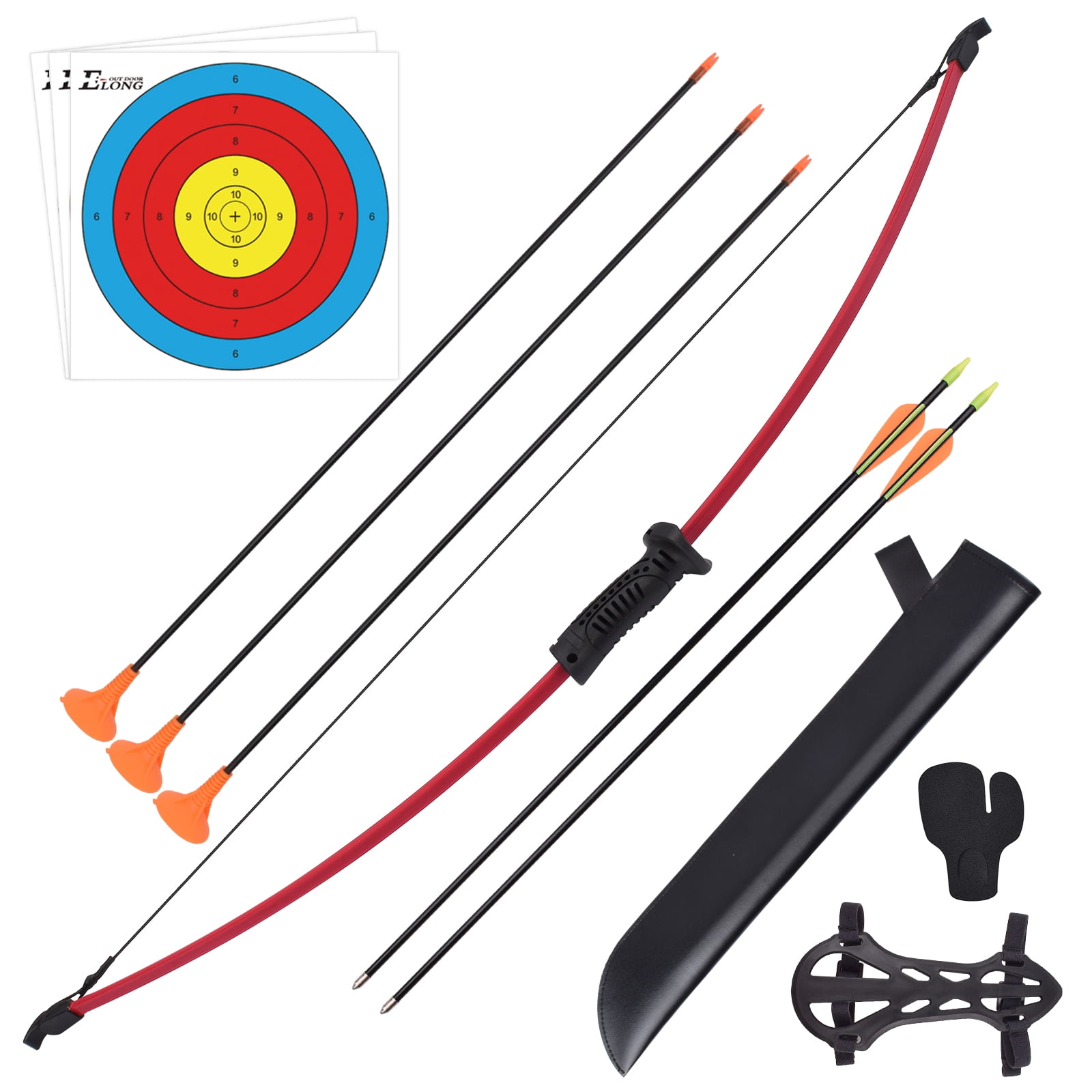 Youth Recurve Bow and Arrows Set Children Junior Archery Training Kids Toy Teams Game Gift