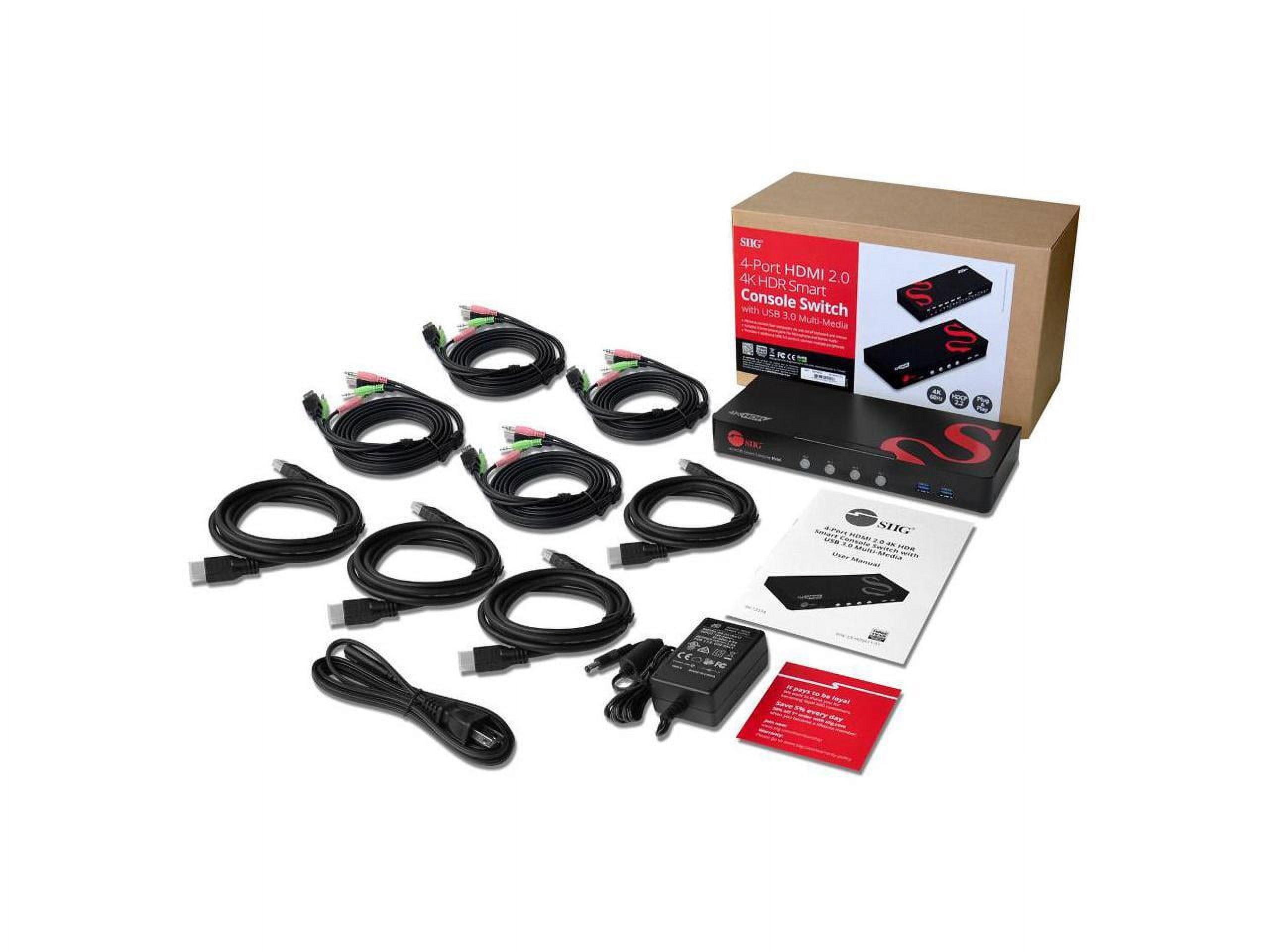 SIIG CEH25611S1 4-Port 4K HDR KVM Switchbox