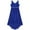 Blue, variant on YONGHS Kids Girls High Waist Wedding Bridesmaid Formal Dress Evening Gown Pink 6