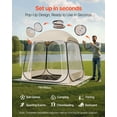 thumbnail image 6 of VEVOR Pop up Sports Tent, 72x72 in Clear Bubble Tent for 2-4 Persons, Waterproof Outdoor Pod with Floor Mat & Top Cover, Garden Igloo Dome Tents Camping Shelter for Events Fishing Cheering, 6 of 9