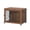38.6"L x 25.6"W x 29.3"H | Brown, variant on GZXS Dog Crate End Table on Wheels, Indoor Small Wooden Dog Cage Furniture with Steel-Bar Doors, Lockable & Ventilated Pet Kennel for Home Use, 27.2"L x 20.1"W x 26.2"H, Brown
