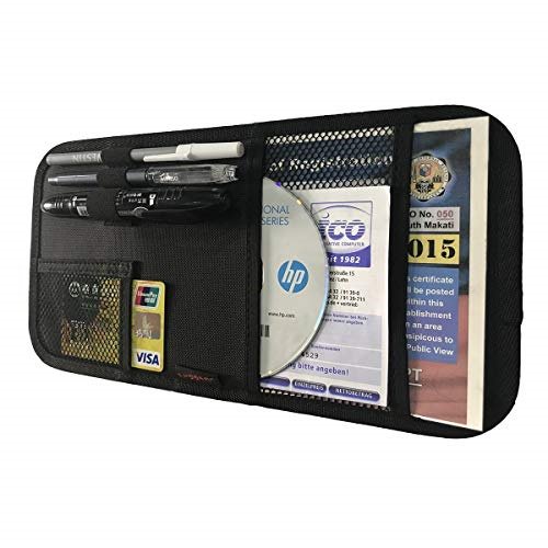 zuggear car sun visor organizer, auto visor holder interior accessories