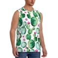 thumbnail image 2 of Uemuo Cactus Plants Pattern Men's Sleeveless T-Shirt,Muscle Athletic Tank Top, Moisture-wicking Quick-dry Breathable Classic Tee Top for Gym Run Outdoor Sports-, 2 of 8