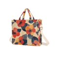 thumbnail image 7 of FORMRS Womens Corduroy Tote Bag Crossbody Shoulder Handbag with Pocket, Flowers Pattern, 7 of 7