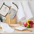 thumbnail image 5 of 100% Cotton Waffle-Weave Kitchen Dish Cloths, Ultra Soft Absorbent Quick Drying Dish Towels White, 5 of 6