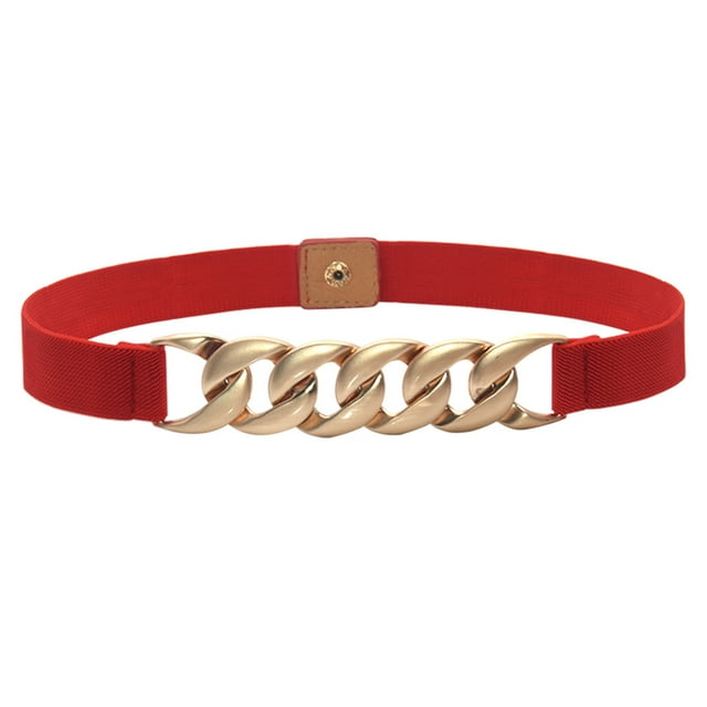 Ceinture Grand Femme Mode Ceinture Élastique Grand Boucle Taille Robe Extensible