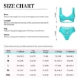 thumbnail image 5 of PAYOHTO Women's Cross Front Bikini Set with High Elasticity Soft Padding Sea Water Ripple Top View Textured Bathing Suit Crop Top Swimsuit, 5 of 9