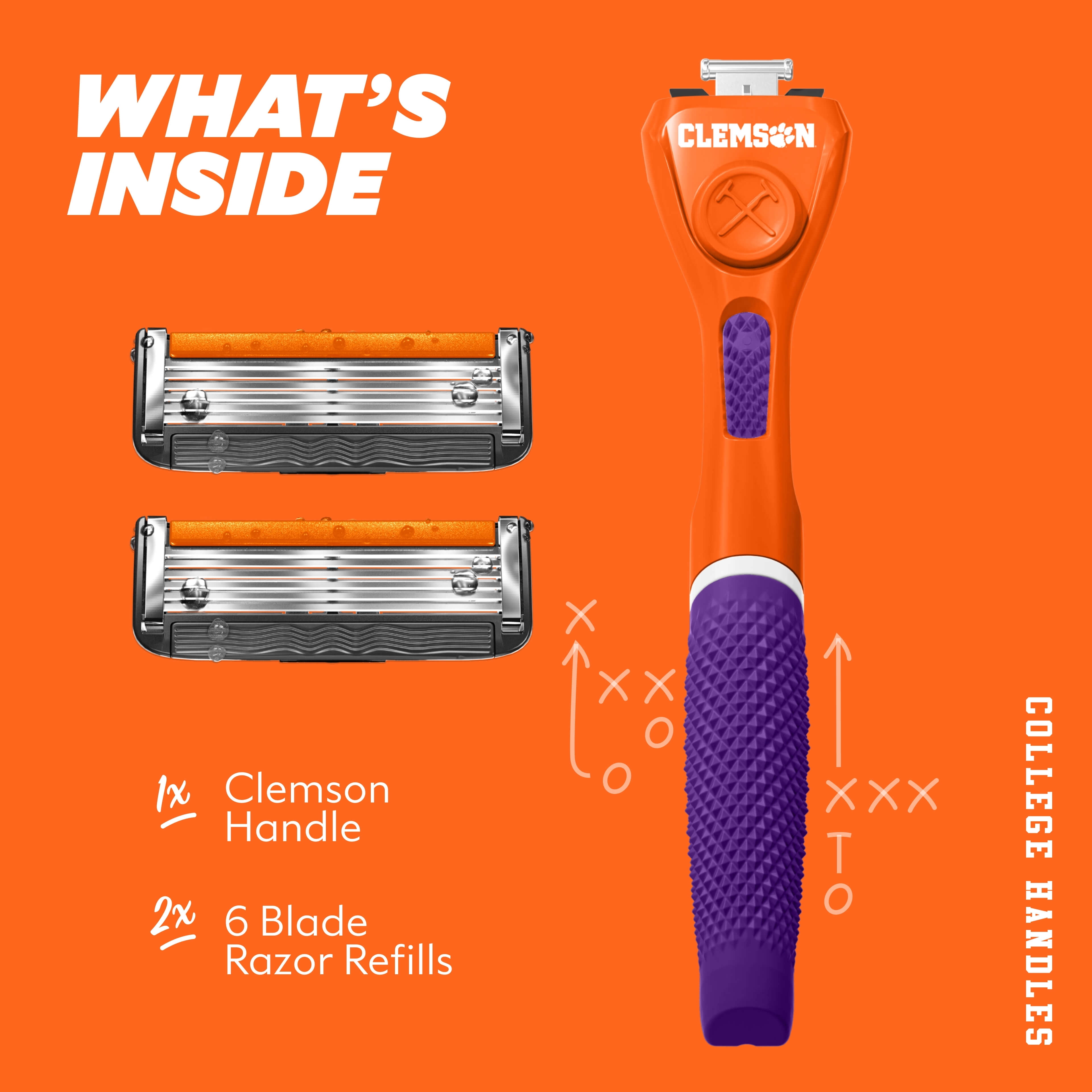 Dollar Shave Club Clemson 6-Blade Razor Starter Set
