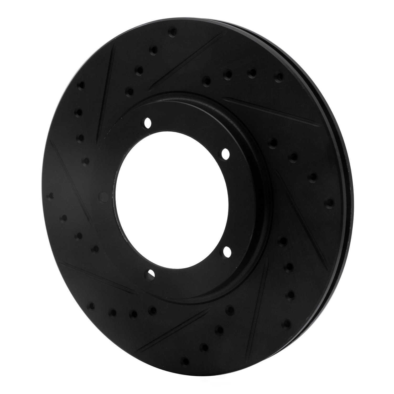 Dynamic Friction Company 633-02001L DFC Brake Rotor - Drilled And Slotted - Black