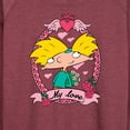 thumbnail image 3 of Hey Arnold! - Valentine's My Love - Women's Lightweight French Terry Long Sleeve Shirt, 3 of 5