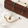 thumbnail image 3 of Lsnesstla Natural Malachite Stone Bracelets for Women Green Bead Link Bracelet Handmade Gemstone Beaded Bracelet Malachite Jewelry Birthday Gift for Wife Girlfriend Mother, 3 of 9