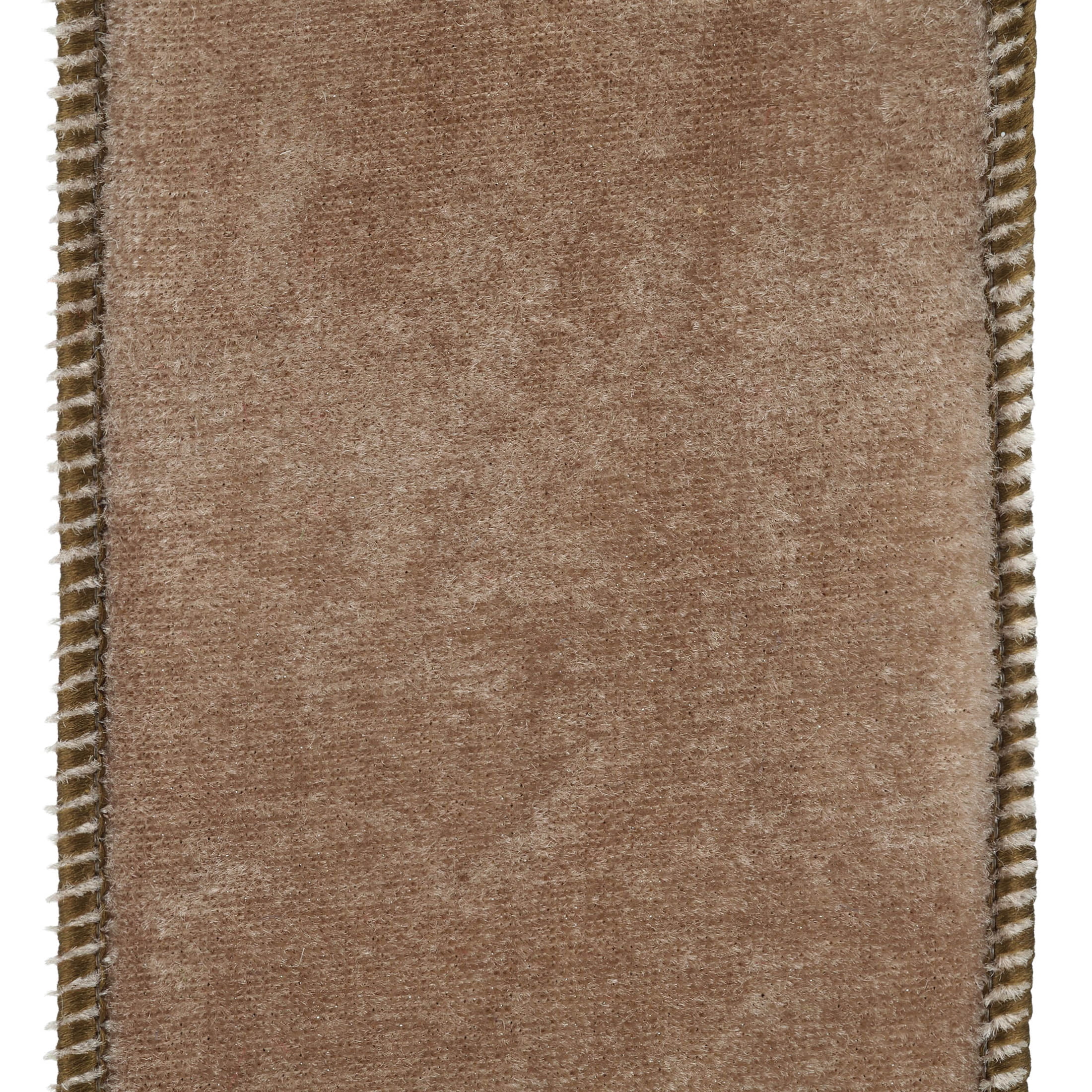 Tan Velvet Christmas Ribbon, 2.5" x 10', by Holiday Time