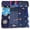 Navy Blue, variant on Indian Vintage Art Cotton, Silk Mix Kantha Quilt , Patchwork Handwoven Kantha Quilt , Bedspread , Throw Blanket Size (Queen Size - 90" x 108")