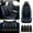 Black+Blue, variant on WILLJOY Car Seat Covers Fit for Ford Fusion, 5-Seat PU Leather Cushion Protector, Full Set Front Back Seat Cover for Bronco Sport Focus Mondeo Taurus Black Red
