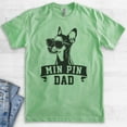 thumbnail image 2 of Min Pin Dad, Unisex Men's Shirt, Miniature Pinscher, Min Pin Owner, Funny Dog Dad Gift, Heather Apple Green, Small, 2 of 6