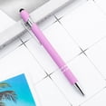 thumbnail image 2 of 2-in-1 Stylus Pen for Touchscreen with 0.7mm Ballpoint & 6mm Capacitive Tip, Metal Pen,Pens Ballpoint,Smooth One-Handed Click Operation,Ideal for Corporate Gifts & Logo Printing(Pink,1PC), 2 of 6