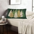 thumbnail image 6 of Christmas Pillow Covers 12x20 Inch 2 Pcs Sage Green Golden Cream Christmas Trees Decor Throw Pillows Winter Xmas Holiday Farmhouse Decoration Pillowcase Linen Cushion Cover for Couch Sofa Bed, 6 of 6