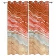 thumbnail image 2 of Outdoor Curtains for Patio Waterproof, Burnt Orange Ombre Coastal Windproof Pravicy Porch Blackout Curtain, Summer Nautical Beach Ocean Seaside Sun Blocking Curtains for Cabana 2 Panels 54"x95", 2 of 9