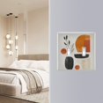 thumbnail image 4 of Yayeee Toggle Light Switch Wall Plate 2-Gang 4.56"x4.48" Decorative Outlet Cover, White Abstract Shapes, 4 of 7