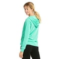 thumbnail image 4 of Sofra Women's Cotton Comfort Zip Up Hoodie Jersey Sweater - Mint - Large, 4 of 4