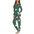 thumbnail image 2 of FKELYI Size L Cute Santa Women Pjs Lightweight Christmas Tree Pullover Pants Loose Sleepwear Casual Long Sleeve Women Pajamas Set of 2, 2 of 5