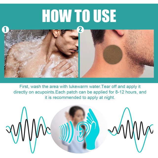 Parche De Tinnitus 12 parches de alivio de tinnitus para la pérdida de audición, pegatina para el cuidado del alivio del dolor de oído Sywqhk Cuidado Belleza