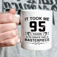 thumbnail image 5 of Funny 95th Birthday Gifts for Women Men - It Took Me 95 Years To Create This Masterpiece Mug - 95 Year Old Present Ideas for Mom, Dad, Wife, Sister, Grandma, Friends, Coworkers - 11 oz Coffee Mug, 5 of 6